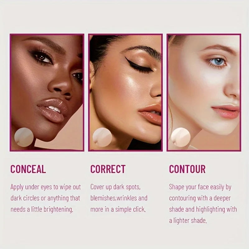 USHAS Sponge Tip Liquid Concealer – Long-Lasting, All Skin Types