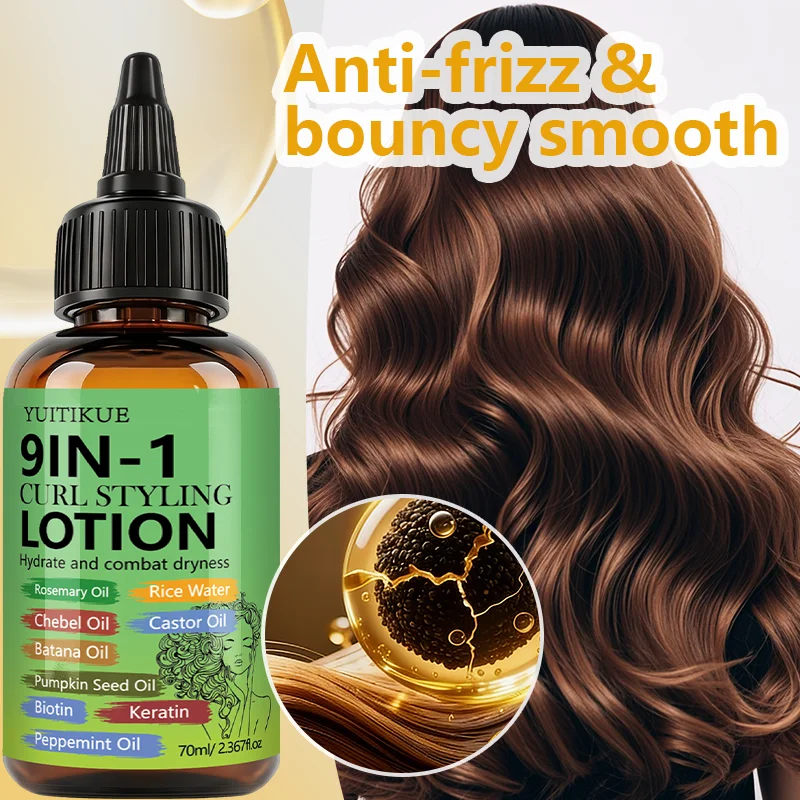 YUITIKUE 9-in-1 Curl Styling Lotion – Anti-Frizz & Hydrating