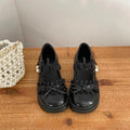 Lolita Bow Mary Jane Flats – Women's JK Platform Slip-On Shoes