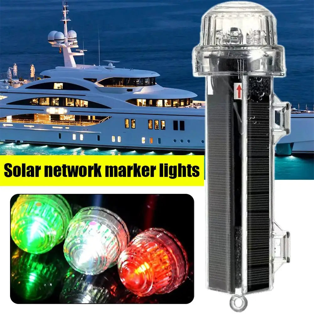 Solar Marine Signal Light – Waterproof Flashing LED Navigation