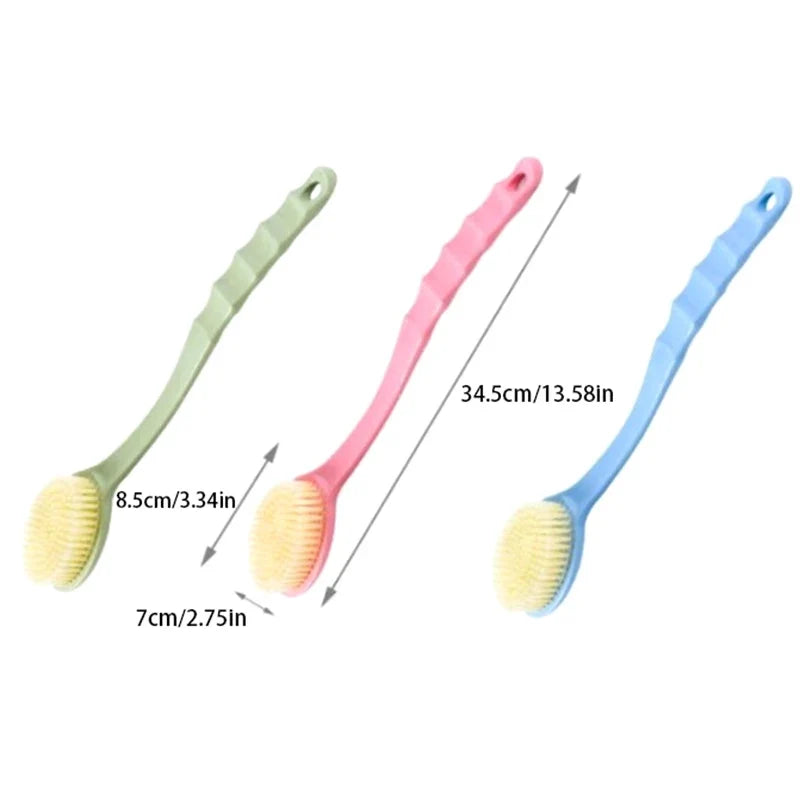 Long Handle Bath Brush – Soft Body Scrubber & Exfoliator
