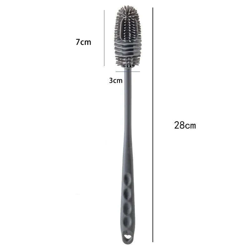 Long Handle Silicone Cup Cleaning Brush – No Dead Corners