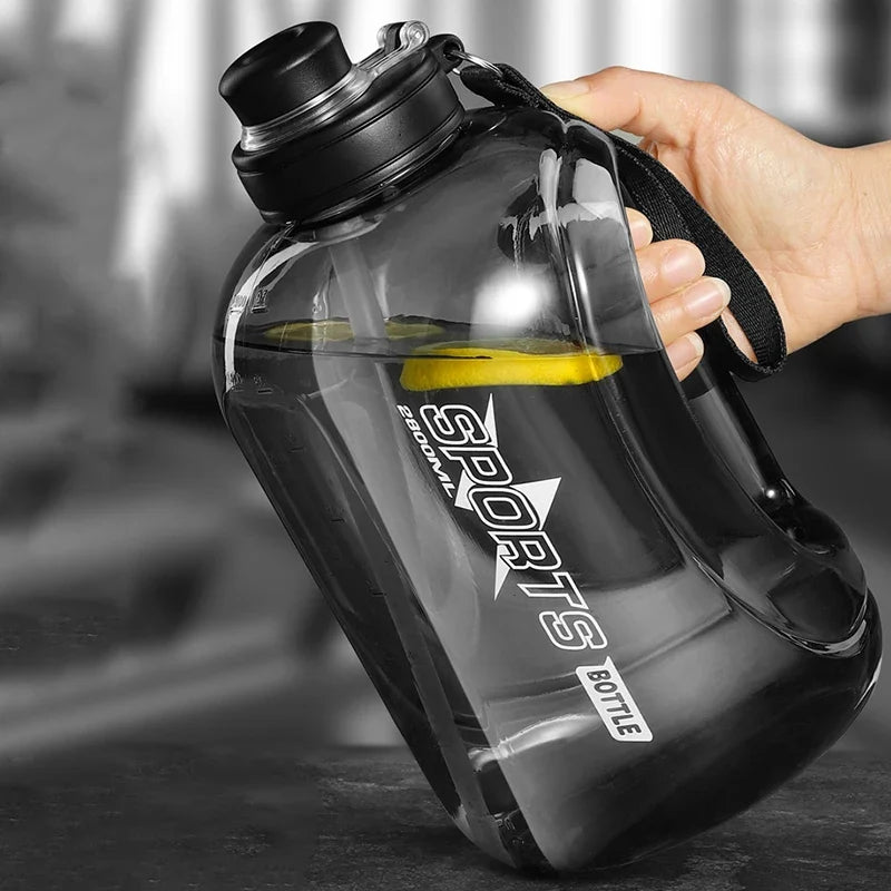 Large Sports Water Bottle 1.8L/2.8L BPA-Free with Straw & Handle