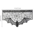 Gothic Bat Lace Curtain – Halloween Cobweb Tablecloth & Runner