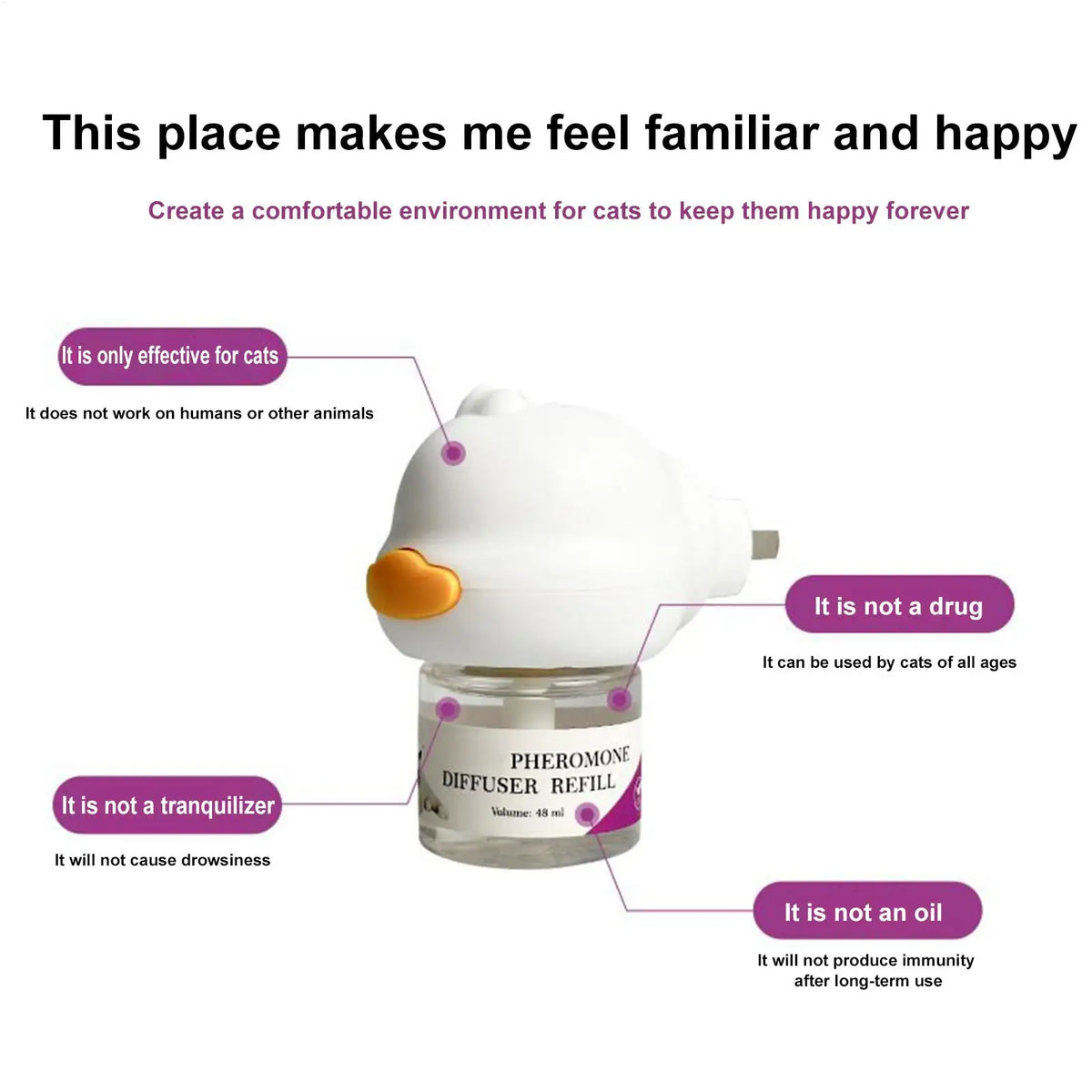 Cat Calming Pheromone Diffuser – Plug-In Kit for Indoor Cats