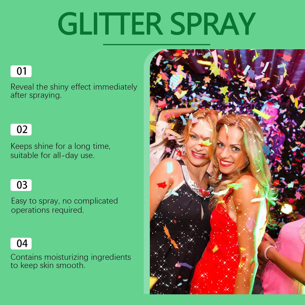 Eelhope Glitter Spray – Body, Face & Hair Shimmer Highlighter