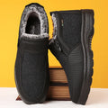 Men's Winter Plush Slip-On Ankle Boots | Warm Cotton Shoes