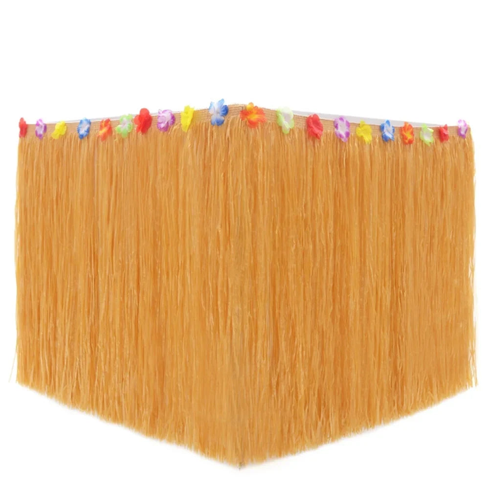 100X60CM Tropical Luau Grass Table Skirt Party Tiki Hawaii Theme