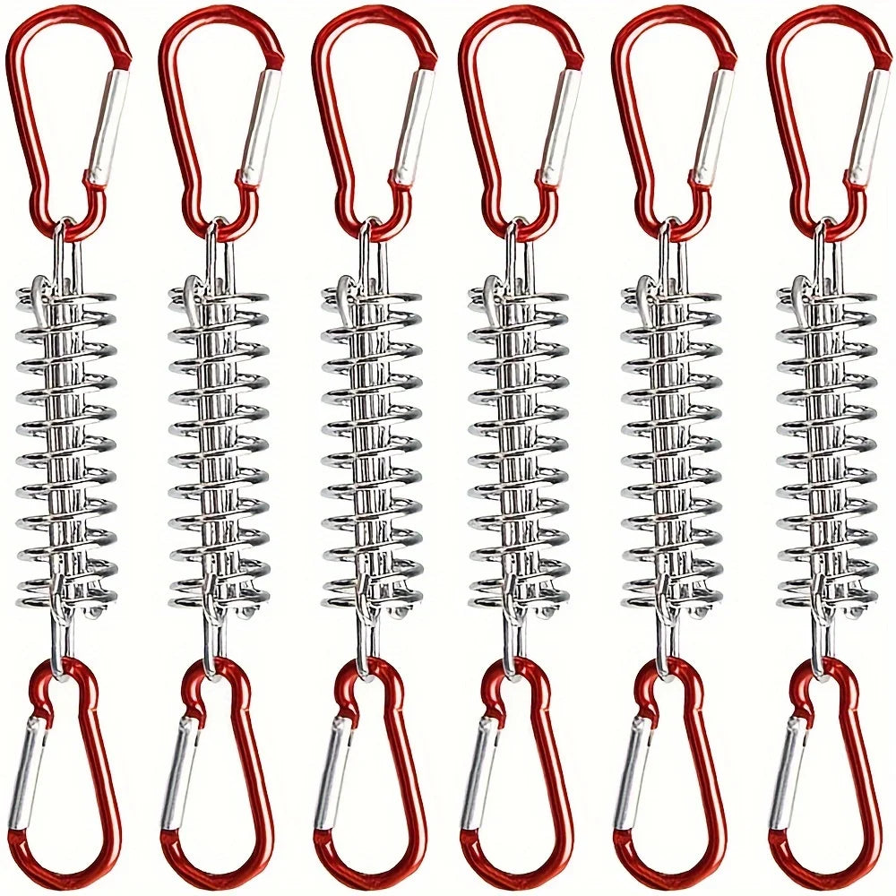 Stainless Steel Tent Tensioner Spring Buckle & Carabiner Clips