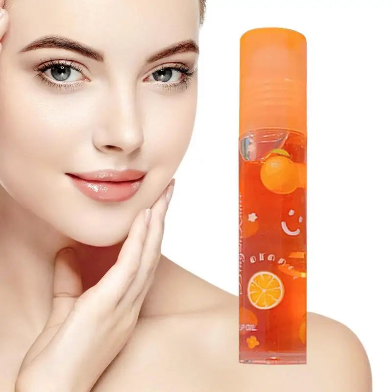6-Color Roll-On Fruit Essence Lip Gloss & Moisturizing Lip Oil