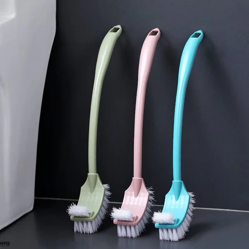 Brosse De Toilette Double T Te Manche Long Pour Nettoyage Salle Bains