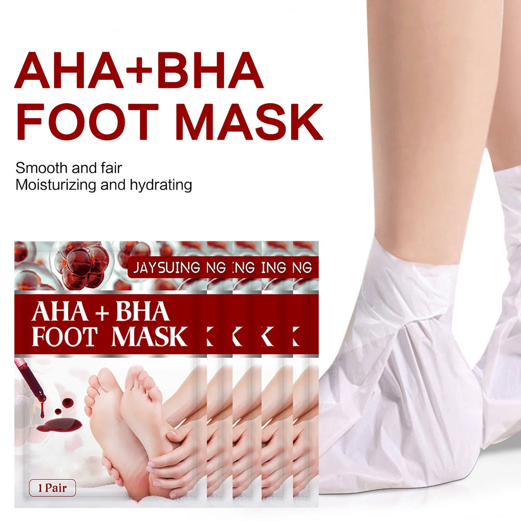 AHA Exfoliating Foot Peel Mask – Smooth Soft Feet (5–10 Pairs)