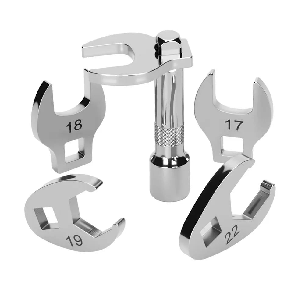 10-Pc 3/8" Drive Crowfoot Wrench Set 10–22mm Open End Spanner