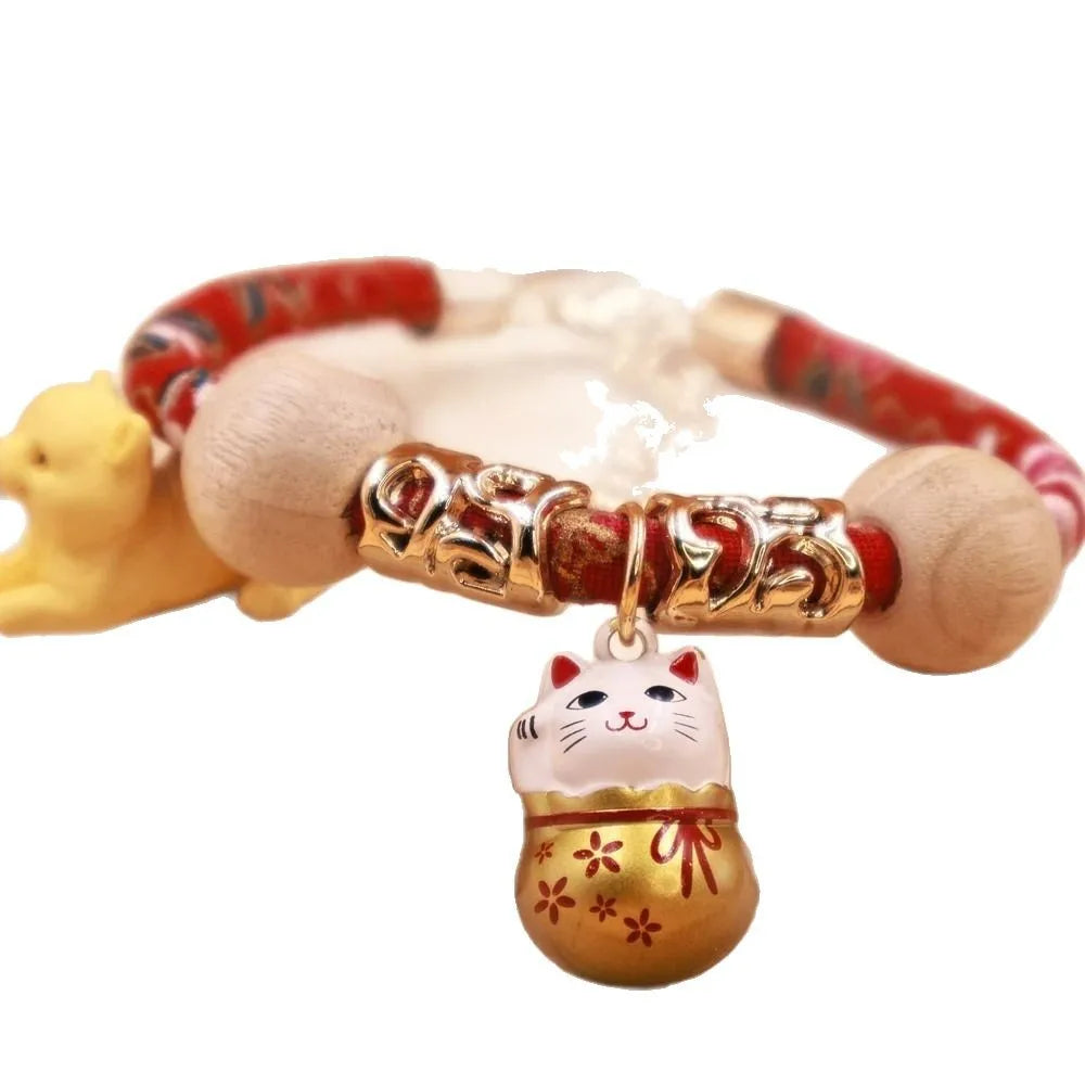Cat Collar with Bell & Sash – Kitten Neckerchief Neck Band
