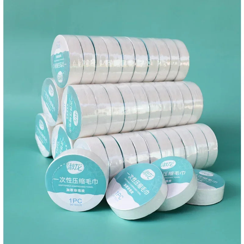 10-Pack Compressed Travel Towels | Quick-Dry Disposable Washcloths