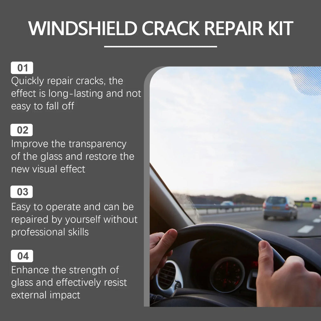 Windshield Repair Kit 20ml UV Resin Glass Crack Fix Tool Set