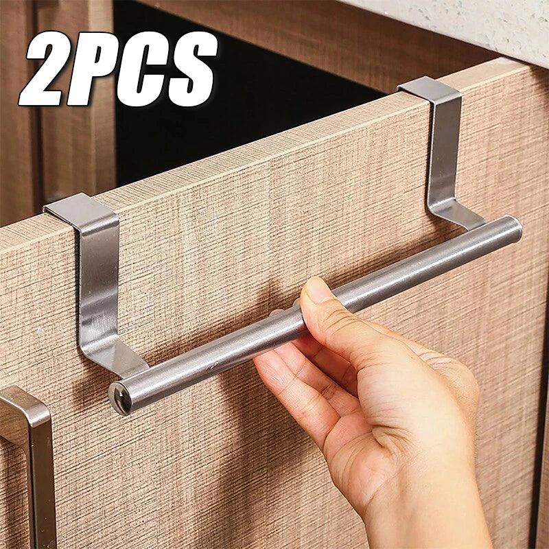 Stainless Steel Cabinet Door Towel Bar Rack | 1 or 2 Pack