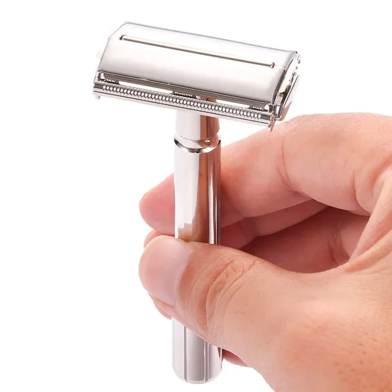 Men's Classic Safety Razor | Double Edge + 5 Titanium Blades