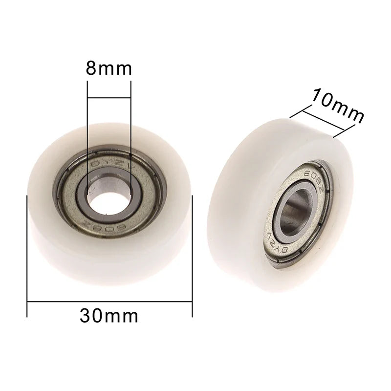 608ZZ POM Nylon Roller Wheel Bearing Pulley 8×30×10mm
