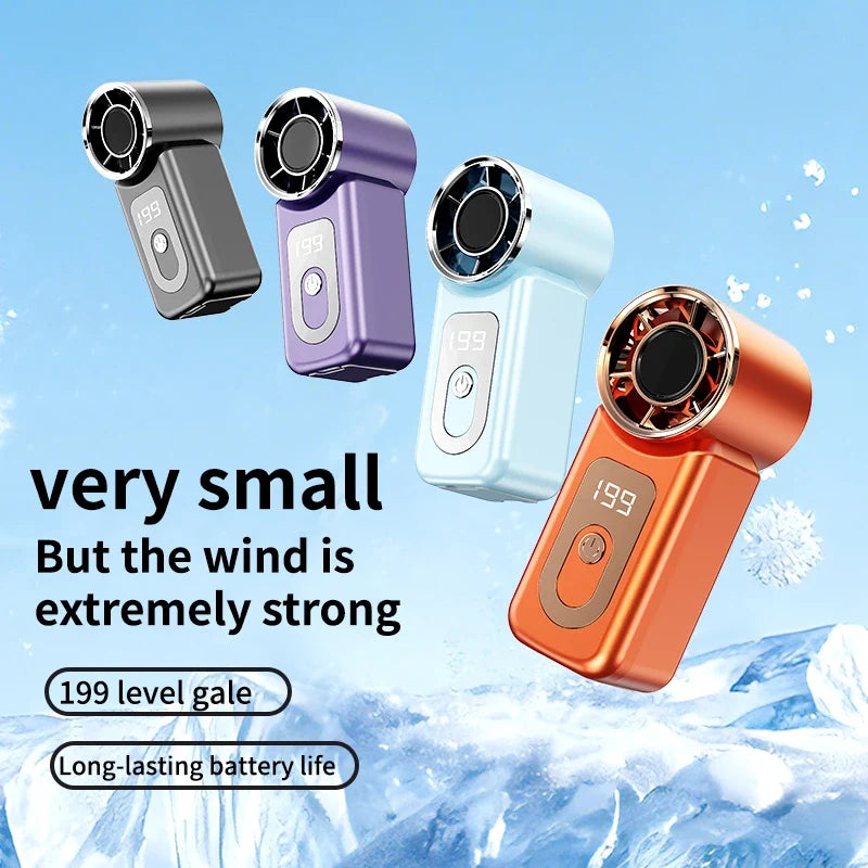 Handheld Turbo Fan 20000RPM USB Rechargeable Portable Mini Fan