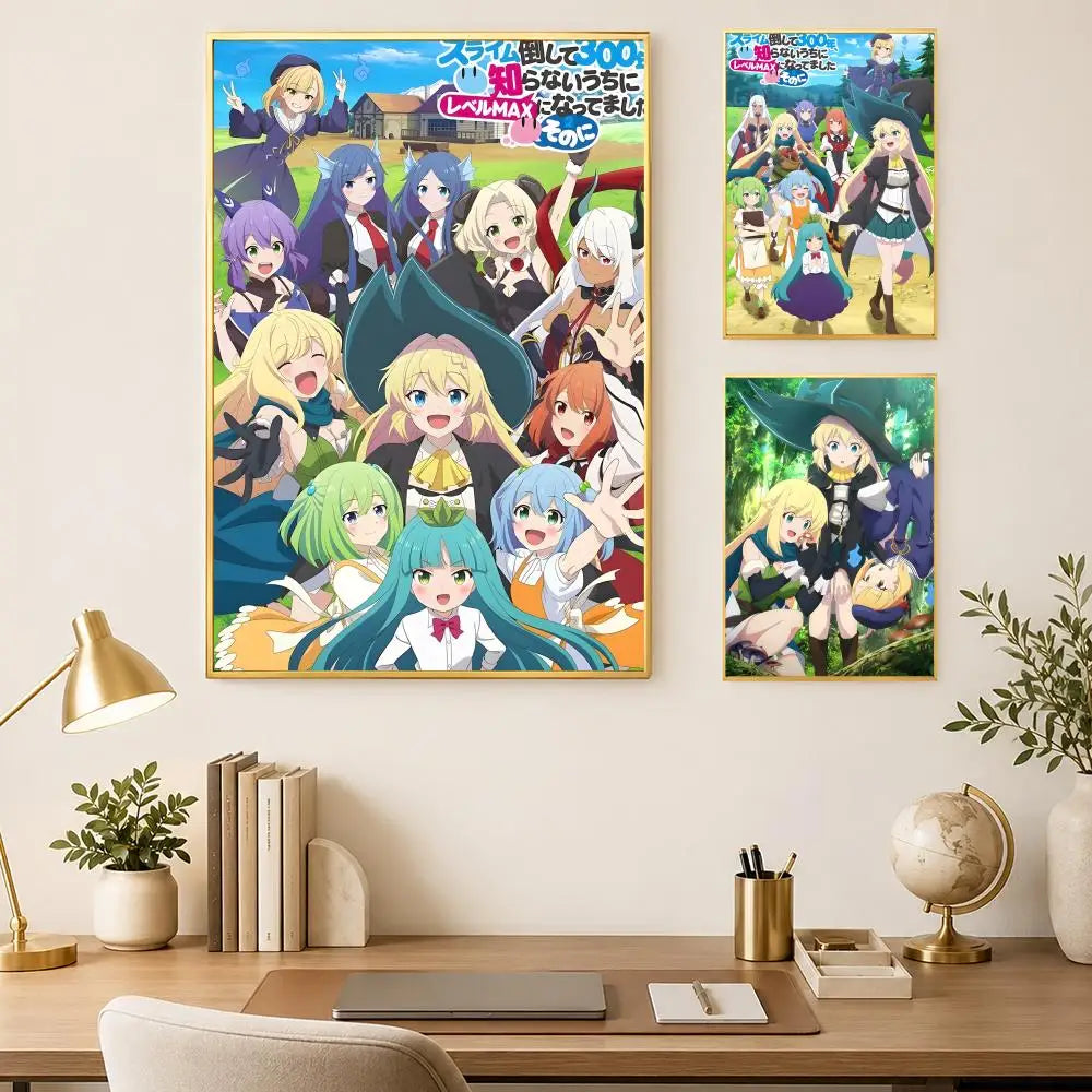 Killing Slimes 300 Years Anime PVC Wall Poster | HD Self-Stick