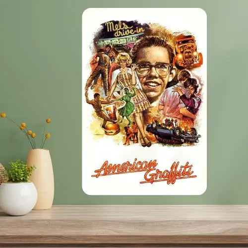 American Graffiti Classic Movie Metal Sign – Retro Aluminum Wall Art