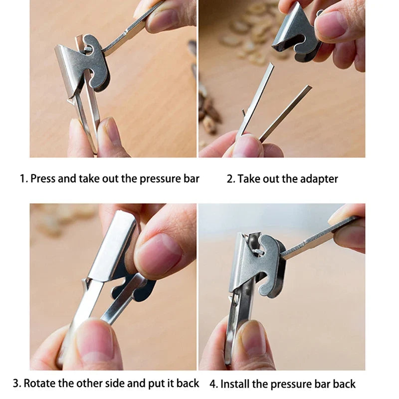 Stainless Steel Nut & Melon Seed Shell Opener – Dual-Size