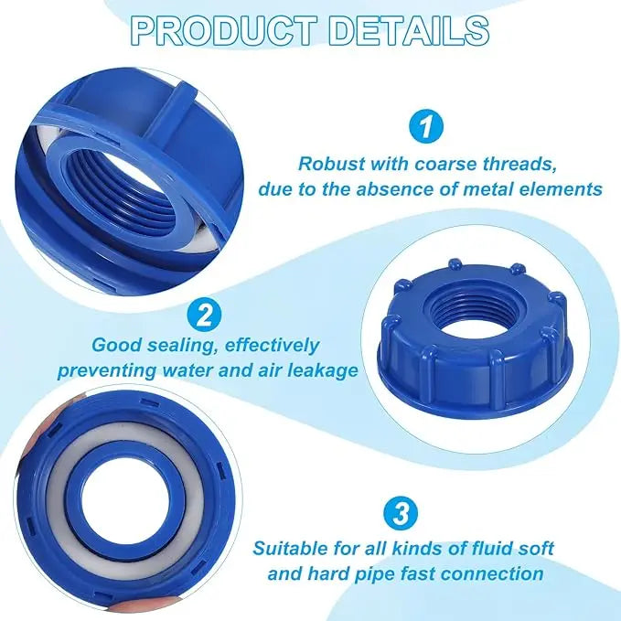 IBC Tank Adapter S60x6 Female Thread to 1/2", 3/4" or 1" Fitting
