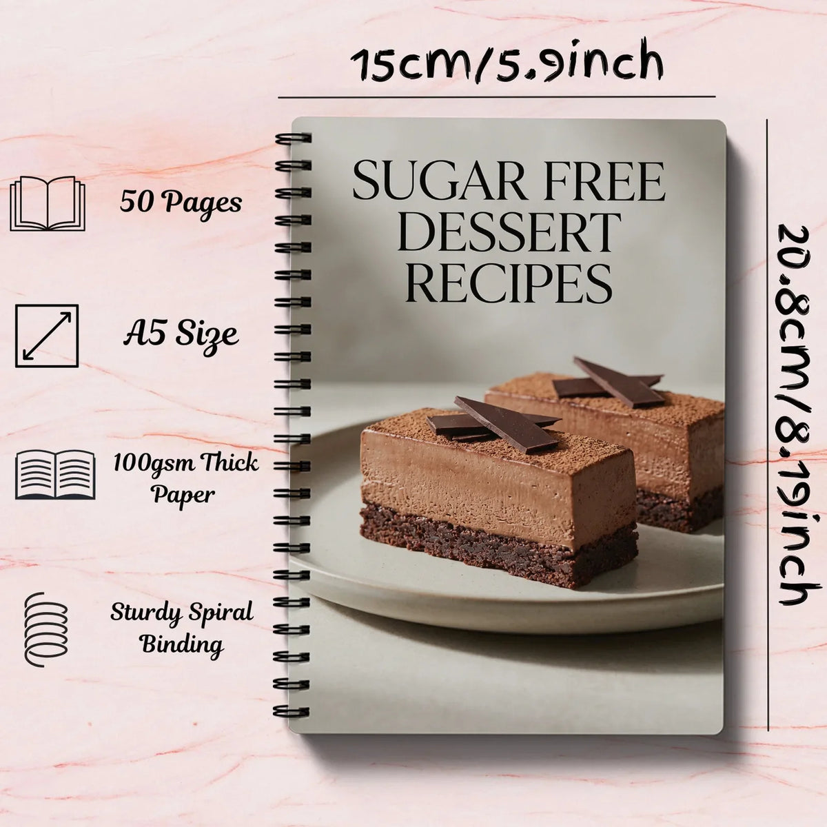 Sugar Dessert Recipes Notebook Guilt-free Healthy Sweet Supports