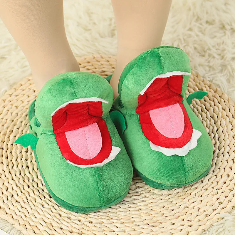 Crocodile Plush Slippers – Funny Moving Mouth Non-Slip Winter