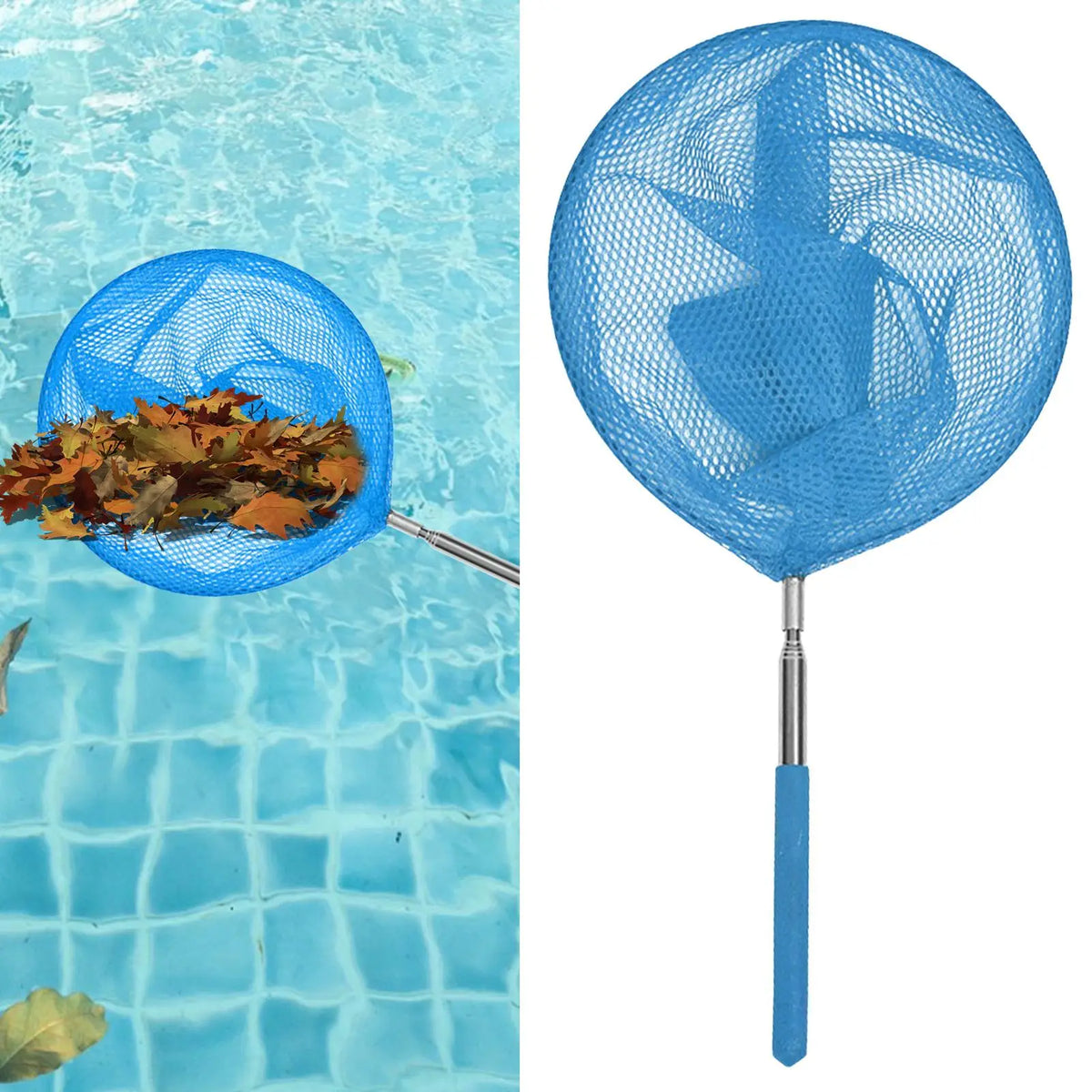 Kids Fishing Net Stainless Steel Telescopic Anti Slip Small Catcher
