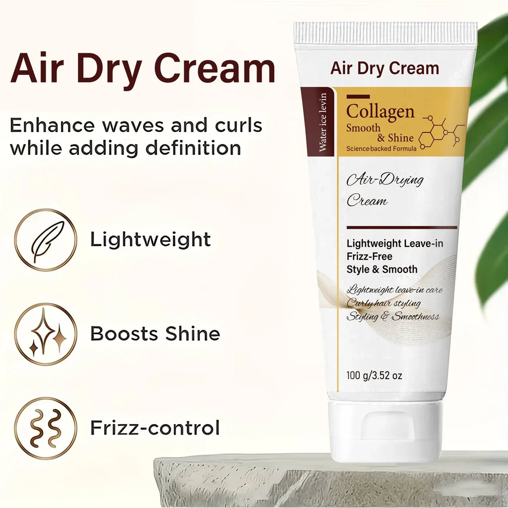 Collagen Leave-In Hair Cream | Air Dry Frizz-Free & Shiny