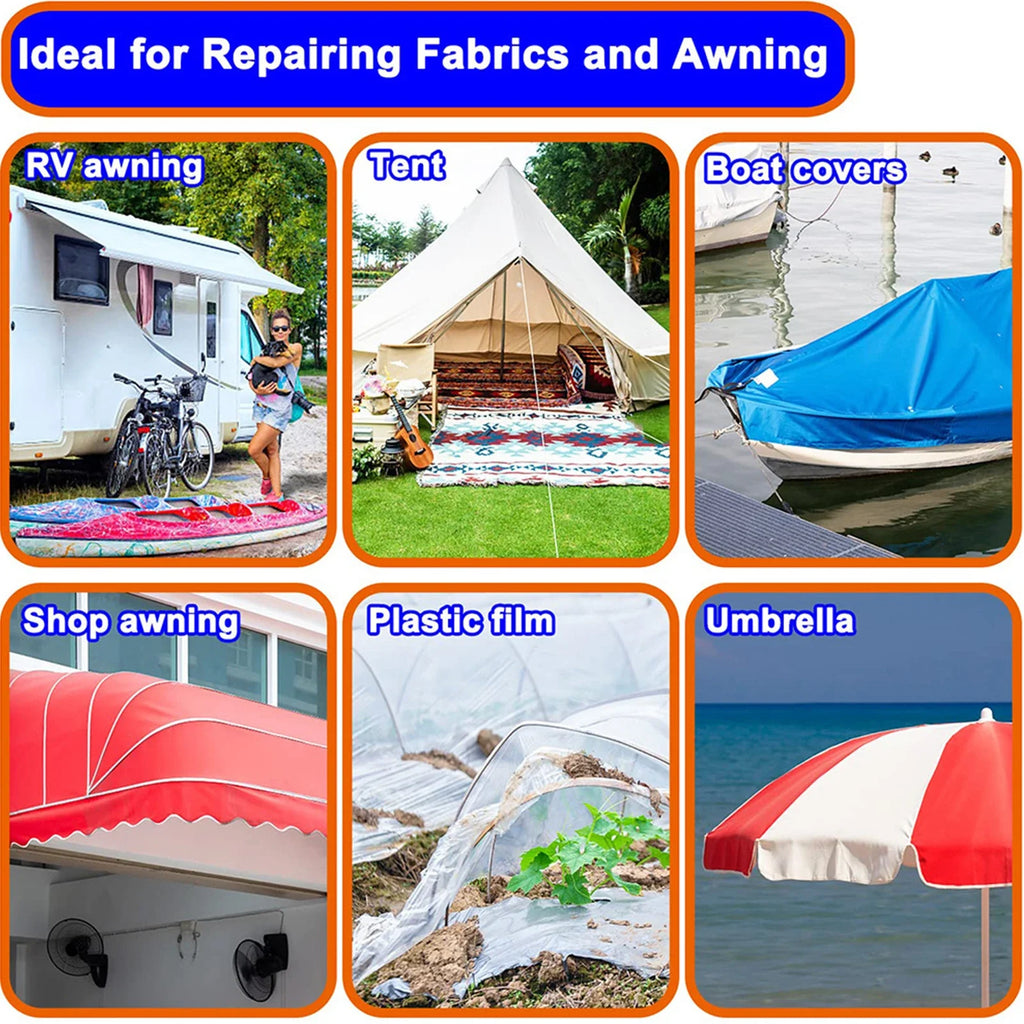 RV Awning Repair Tape Waterproof Sealing Patch Tent Canopy Boat Cover