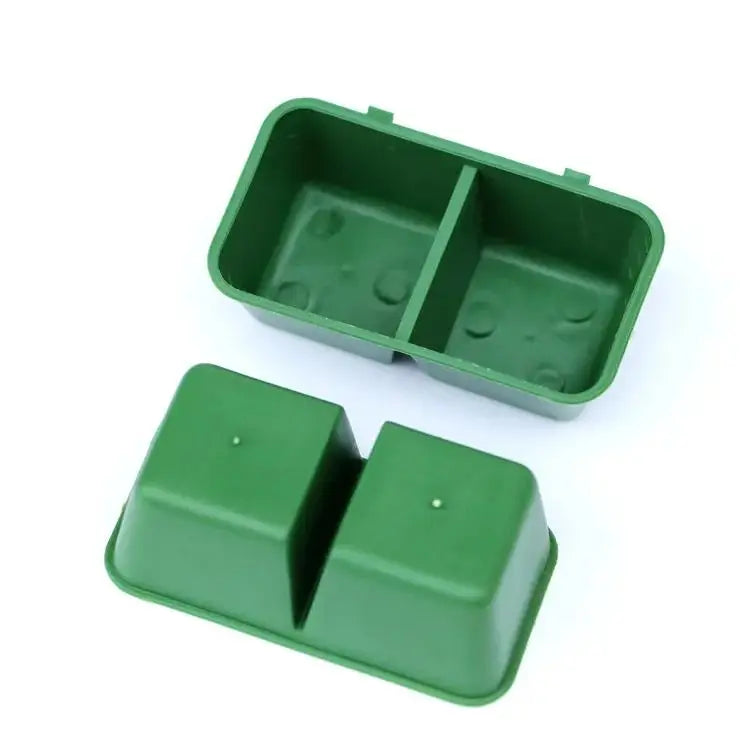 1 Parrot Food Water Bowl Dual Feeding Cup Plastic Bird Pigeons Cage