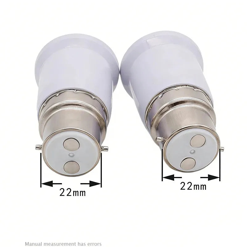 E27 to B22 Light Bulb Adapter 6-Pack – Screw to Bayonet
