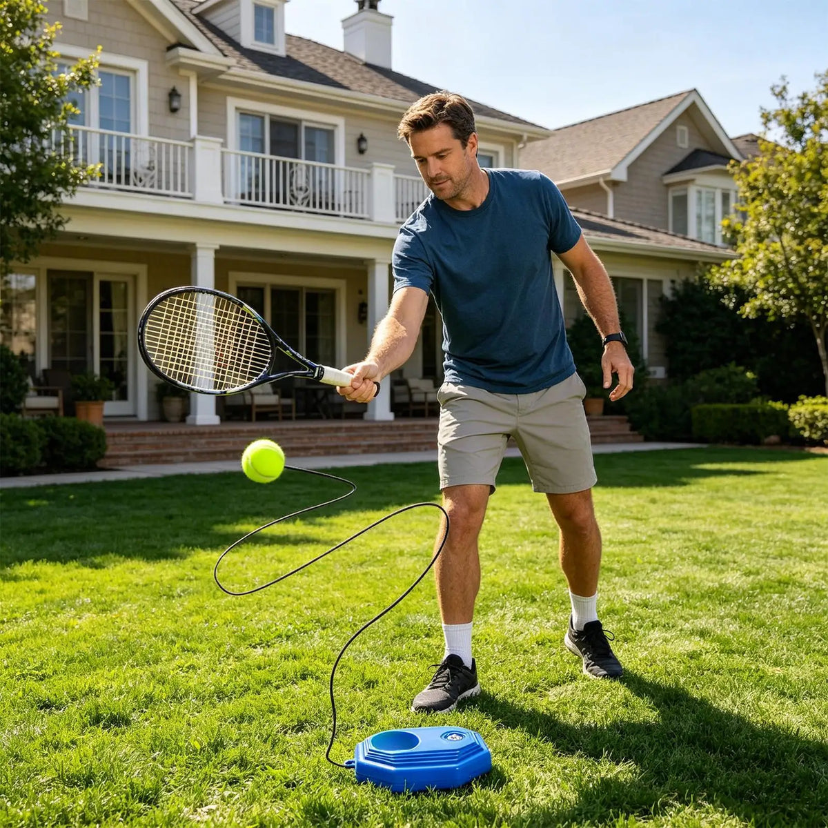 Tennis Rebounder Solo Trainer – String Return Ball for All Ages
