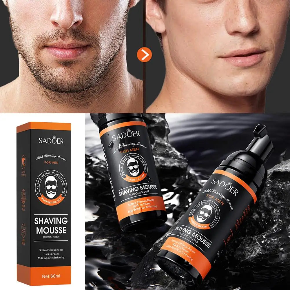 Sadoer Men's Shaving Cream – Aloe Vera & Vitamin E, 60ml