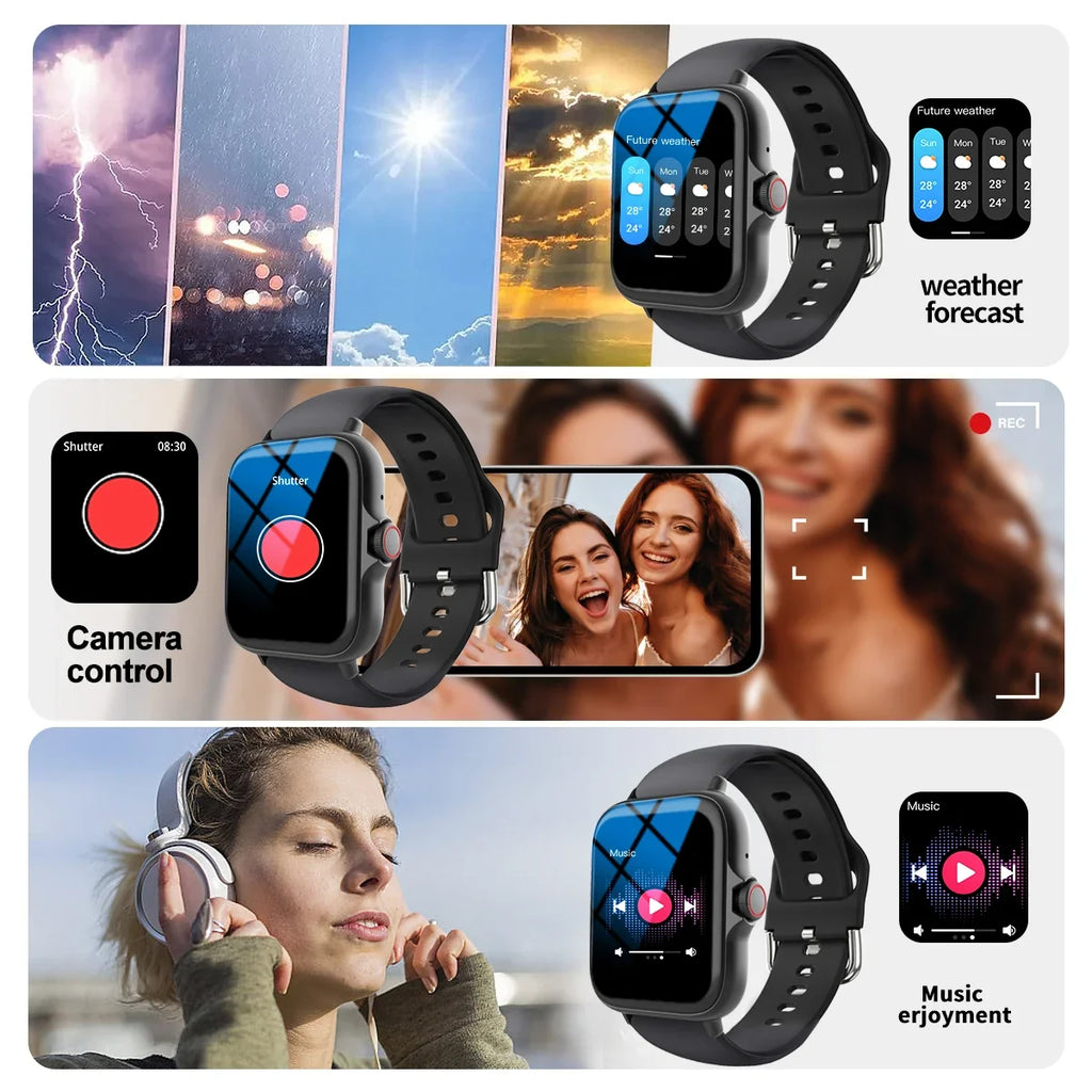 LOMAXFR 1.68" Smart Watch – Fitness, Calls & Music Control