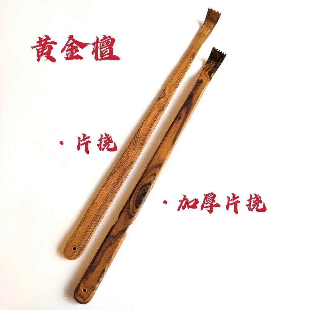 Bamboo Wood Back Scratcher – Long Handle Body Massager