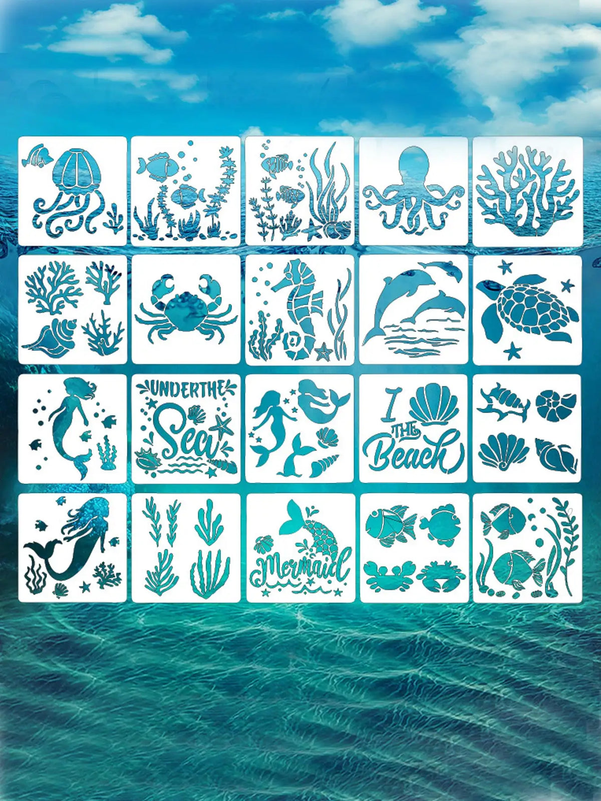 20 Drawing Stencils Kids Plastic Painting Stencil Templates Crafts