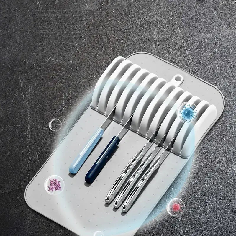5/11 Slot Knife Drawer Organizer – Non-Slip Kitchen Knife Mat