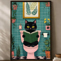 Funny Cat Slogan Self-Stick PVC Wall Art Poster – Waterproof
