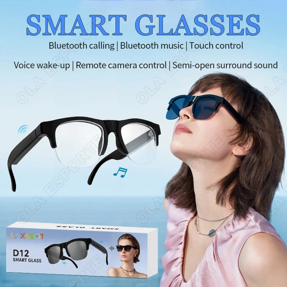 AI Smart Sunglasses – Bluetooth 5.3, UV Protection & Voice Control