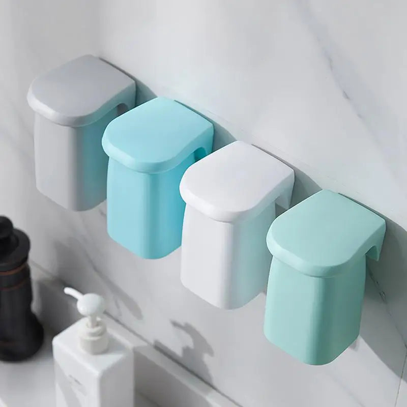 Japanese Minimalist Magnetic Mouthwash Cup Wall Mounted Toothbrush
