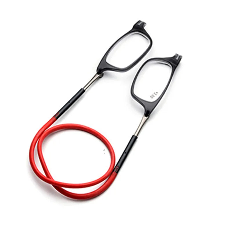 Folding Neck-Hanging Reading Glasses – HD Magnetic Resin Lenses