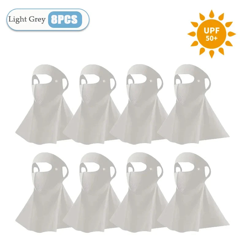3D Ice Silk Sun Face Mask UPF50+ UV Balaclava for Cycling