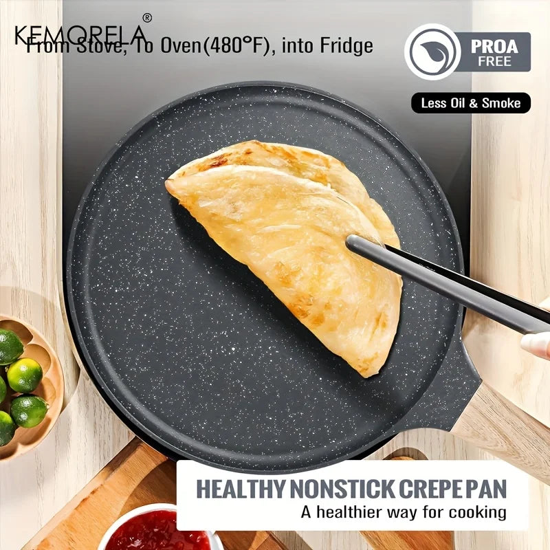 KEMORELA Ceramic Non-Stick Pancake & Tortilla Pan | All Stovetops