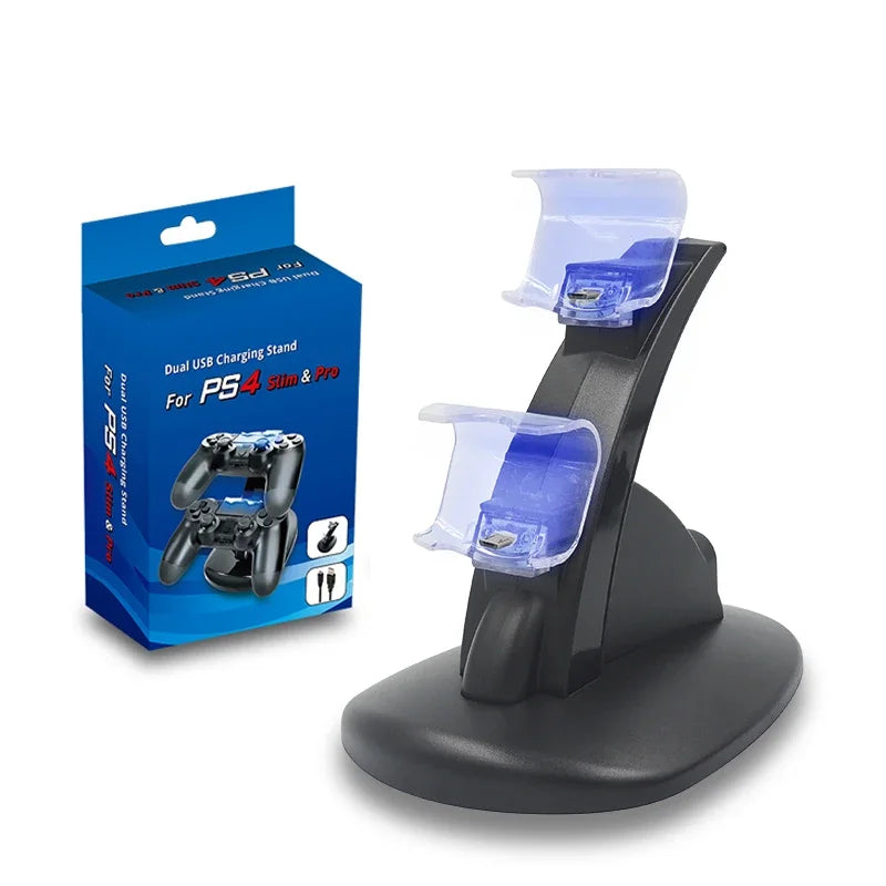 PS4 Dual Controller Charging Stand with LED – PS4 Slim & Pro