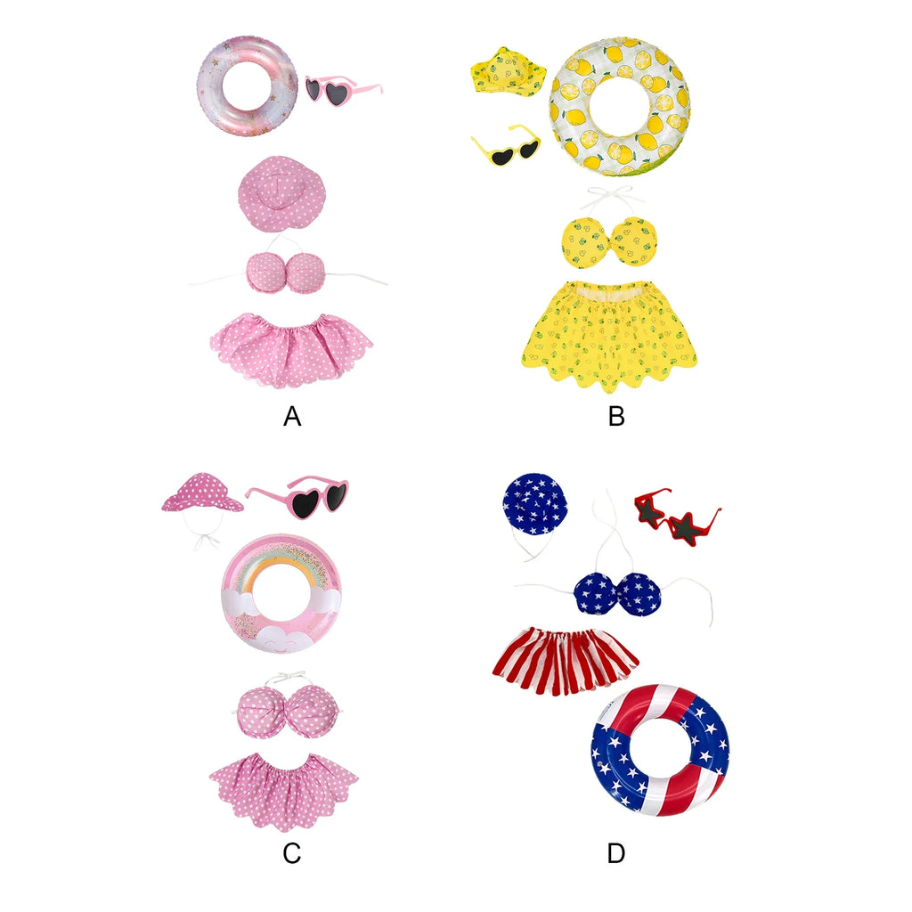 Bikini Porch Goose Summer Outfit Swimsuit Floatie Hat Sunglasses
