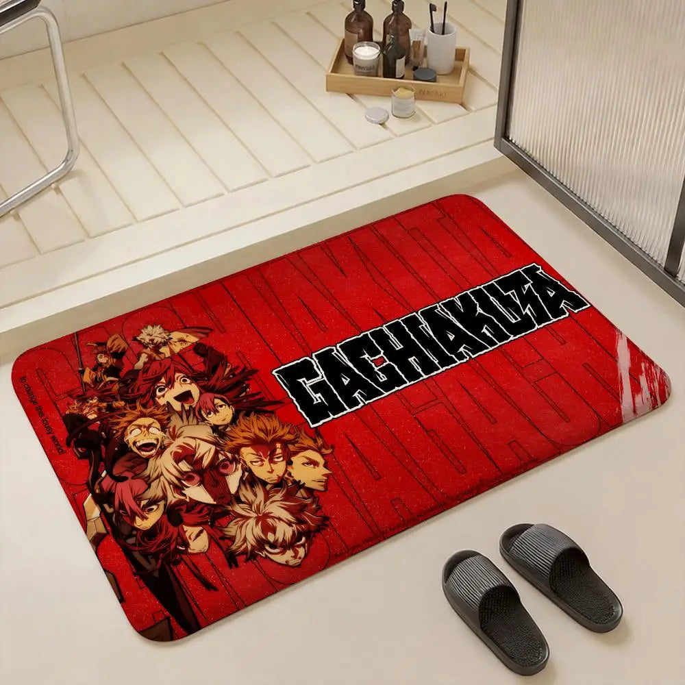 Anime Gachiakuta Flannel Floor Mat – Non-Slip Soft Indoor Rug
